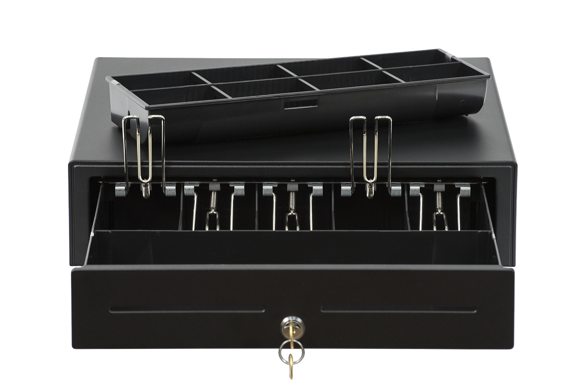 Денежный ящик АТОЛ EC-350-B черный, 350*405*90, 24V, для Штрих-ФР в Набережных Челнах